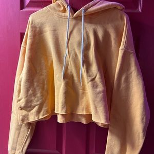 Tangerine cropped hoodie